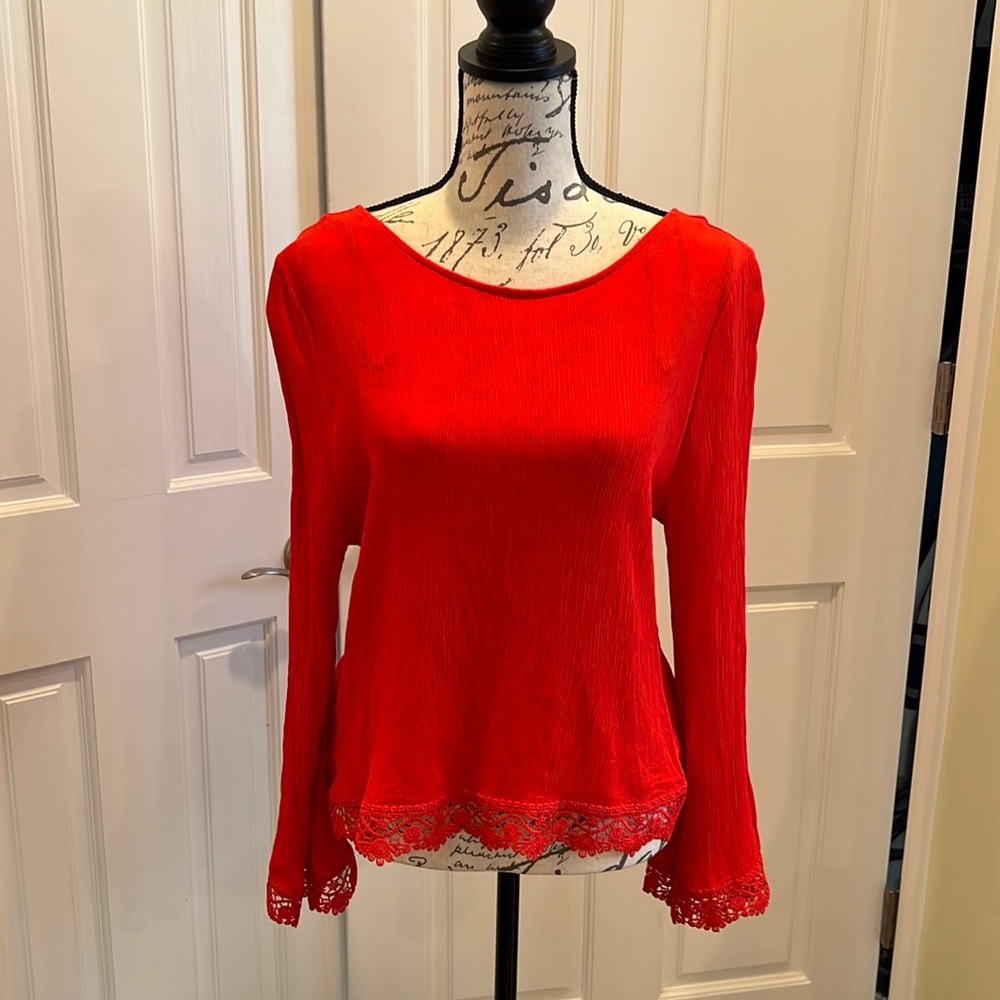 Flirty red-orange top